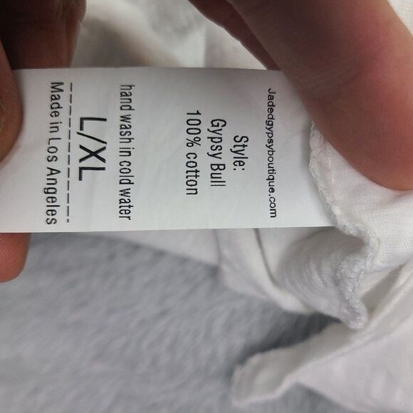 Jaded Gypsy Distressed Cotton Tee Top Gypsy Bull Size Large Jaded Gypsy - Picture 8 of 12